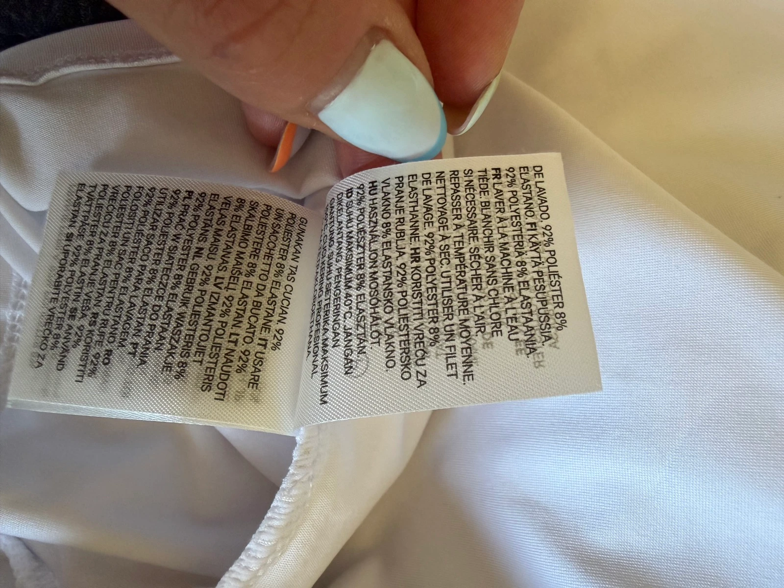 Asymmetric white top with silver jewel details H&M – photo 6